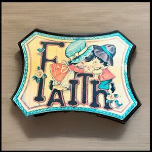 Vintage Wall Plaque • Nursery Wall Decor • Religious Wall Art • School Decor